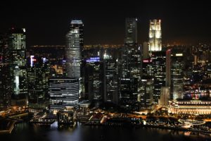 Impressive Singapore Skyline at Night